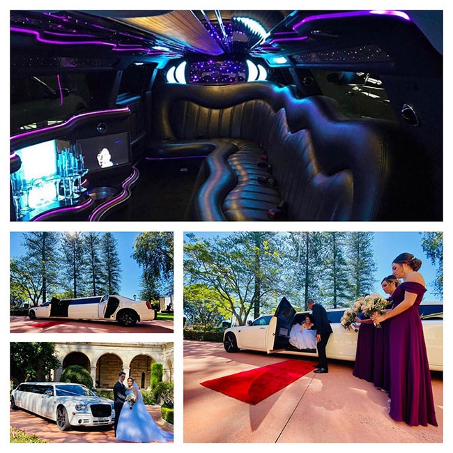 Chrysler 300C Super Stretch Limousine - Black Edition With An Extended 5th Bridal Door