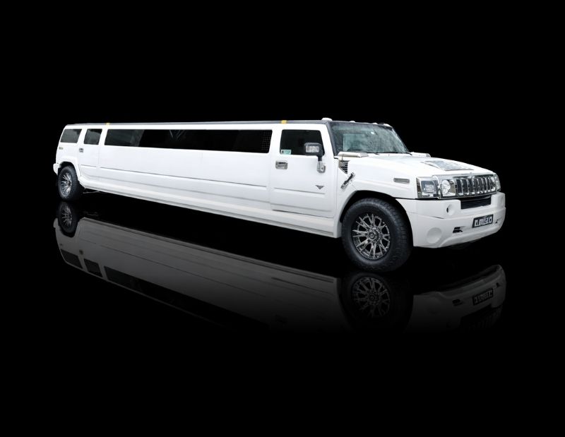 White Hummer H2 Stretch Limousine 16 Seater Overview-sydney